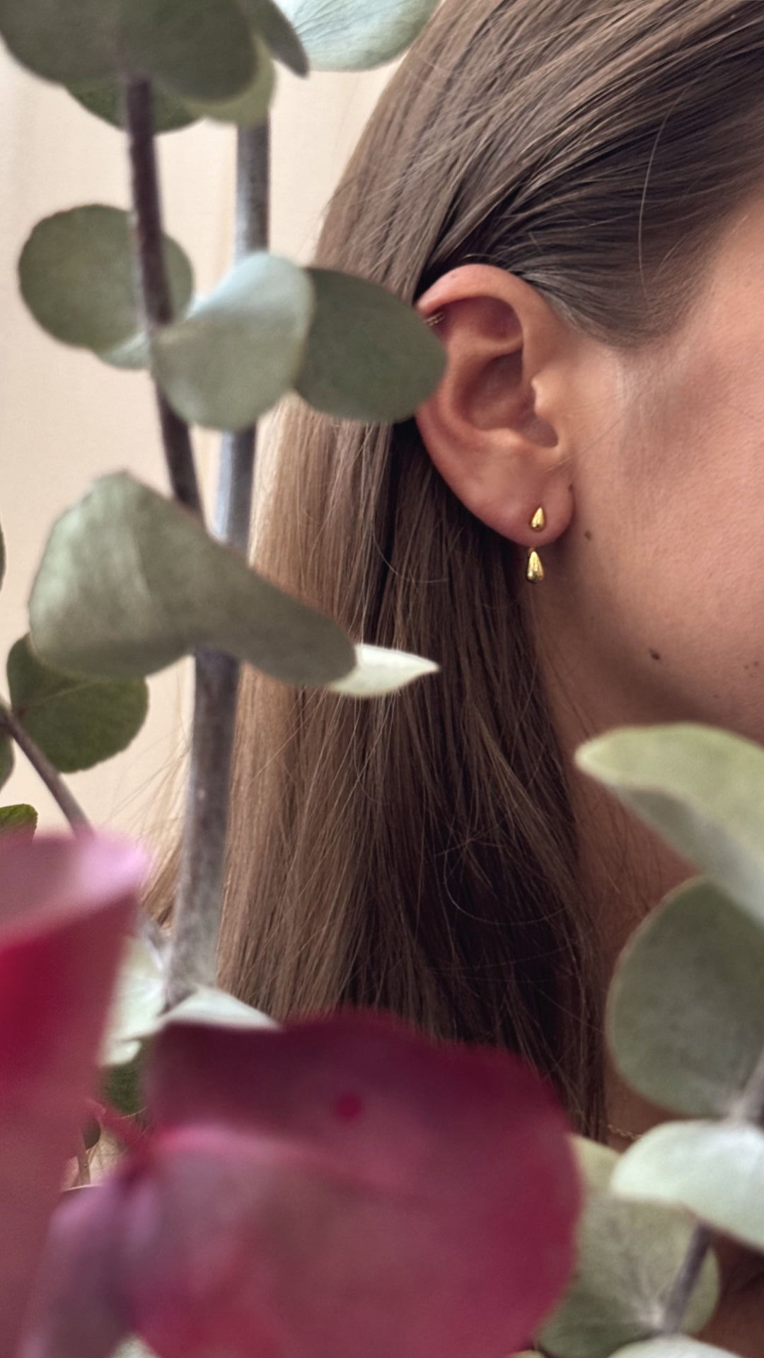 Pendiente gota Dorado